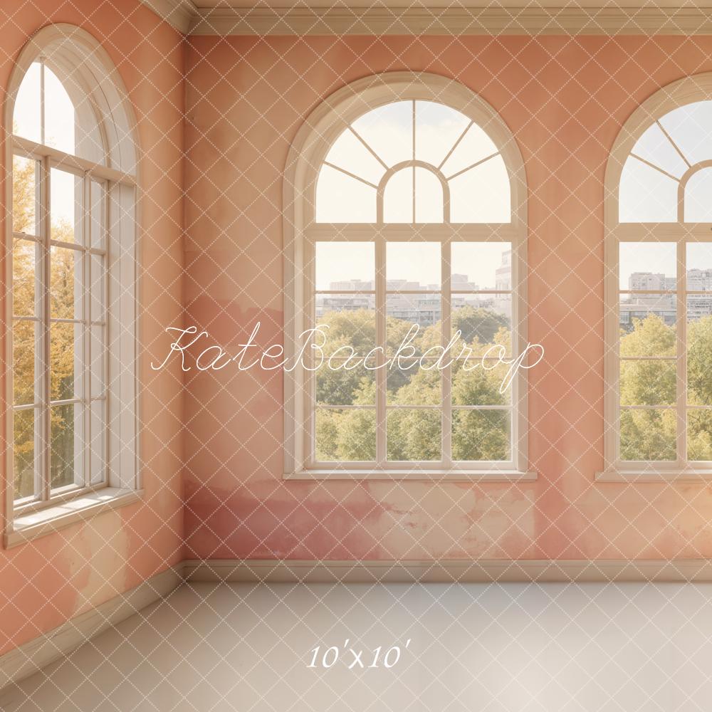 Kate Retro Elegant Arched Window Corner Backdrop Designed by Emetselch