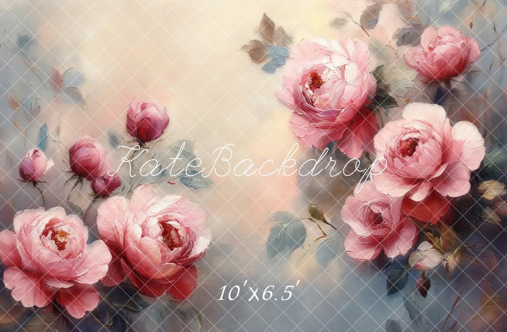 Kate Fine Art Floral Pink Roses Backdrop Designed by Emetselch