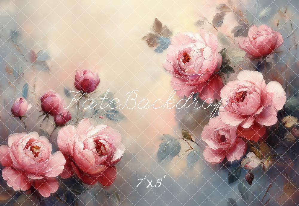 Kate Fine Art Floral Pink Roses Backdrop Designed by Emetselch