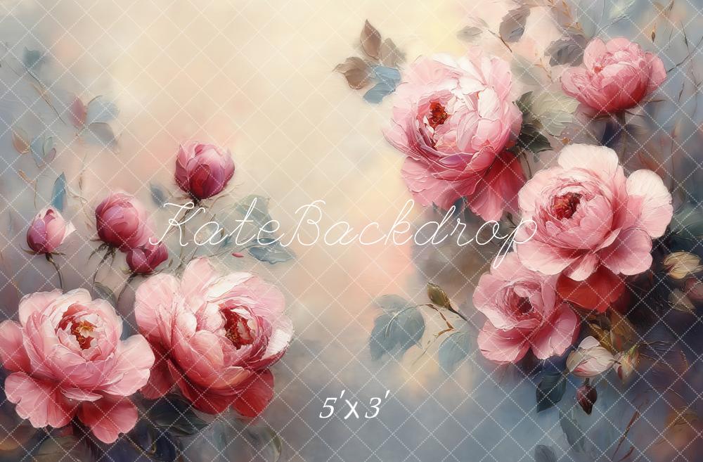 Kate Fine Art Floral Pink Roses Backdrop Designed by Emetselch