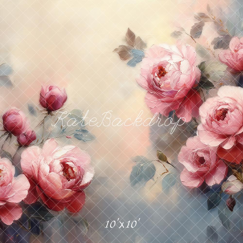 Kate Fine Art Floral Pink Roses Backdrop Designed by Emetselch