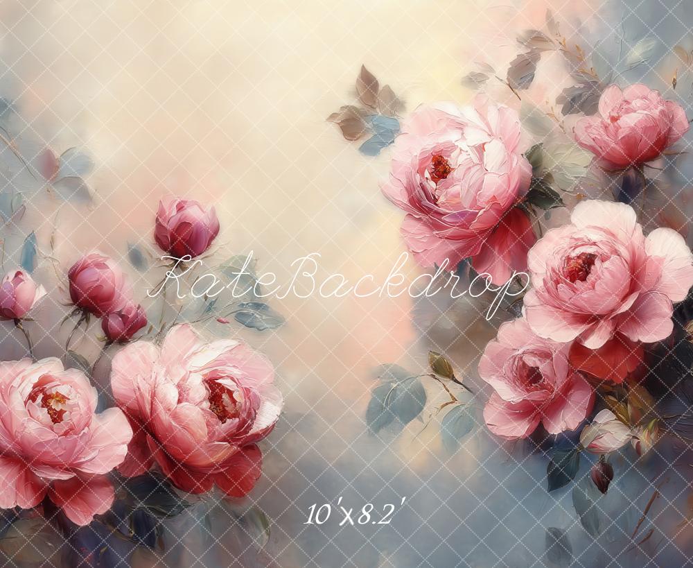 Kate Fine Art Floral Pink Roses Backdrop Designed by Emetselch