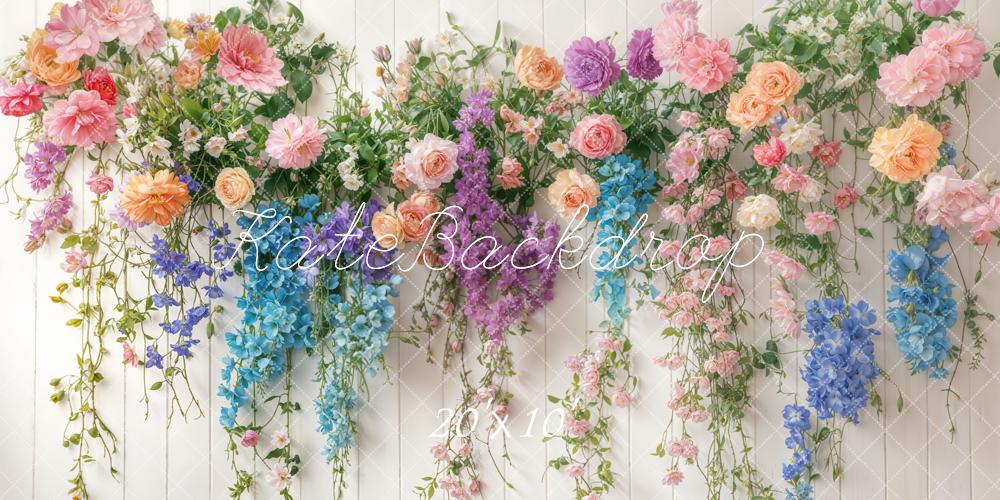 Kate Spring Flower Wood Wall Backdrop Designed by Emetselch