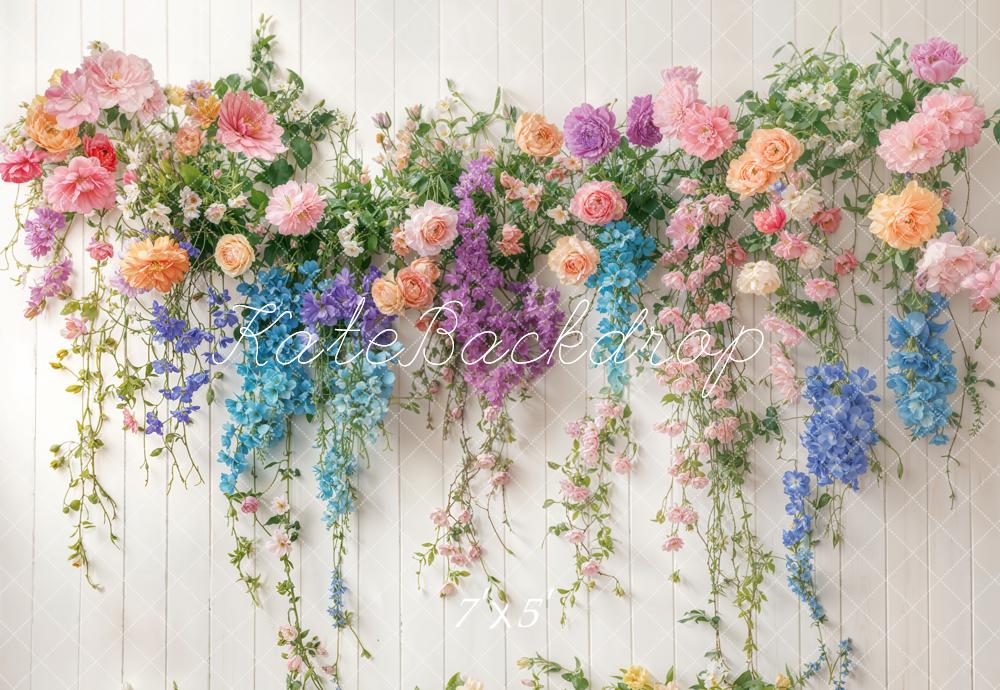 Kate Spring Flower Wood Wall Backdrop Designed by Emetselch