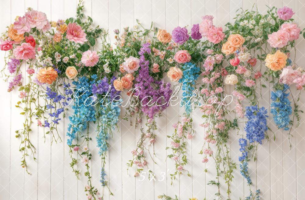 Kate Spring Flower Wood Wall Backdrop Designed by Emetselch