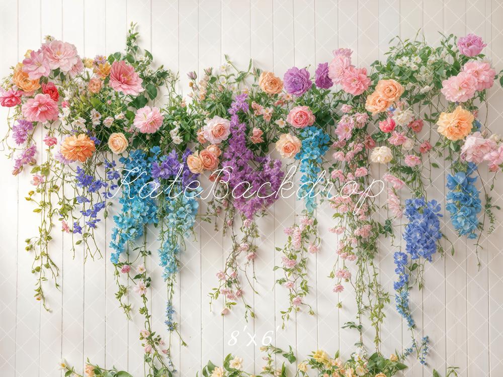 Kate Spring Flower Wood Wall Backdrop Designed by Emetselch