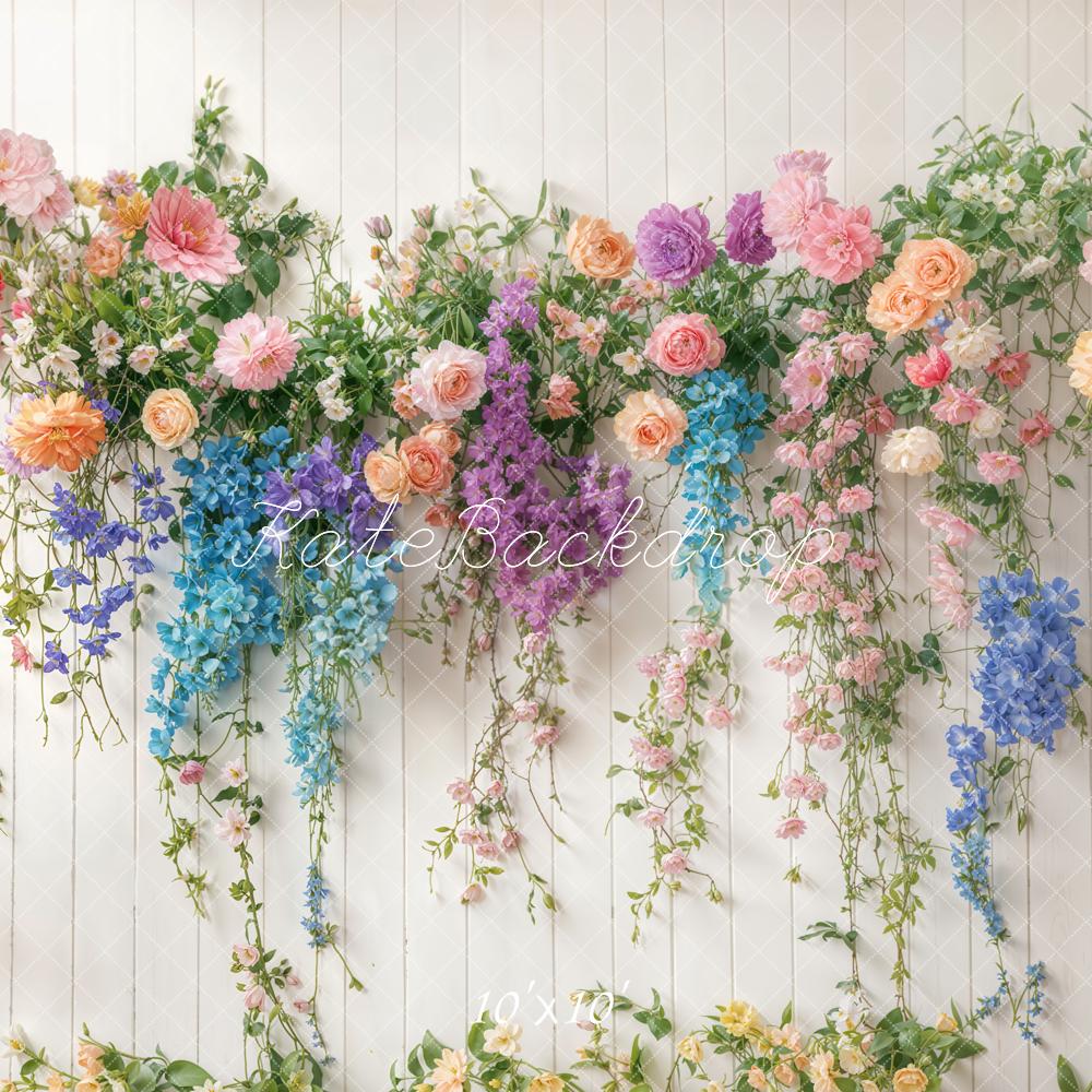 Kate Spring Flower Wood Wall Backdrop Designed by Emetselch