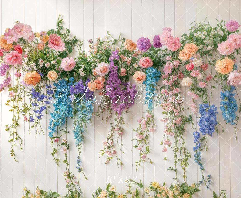 Kate Spring Flower Wood Wall Backdrop Designed by Emetselch