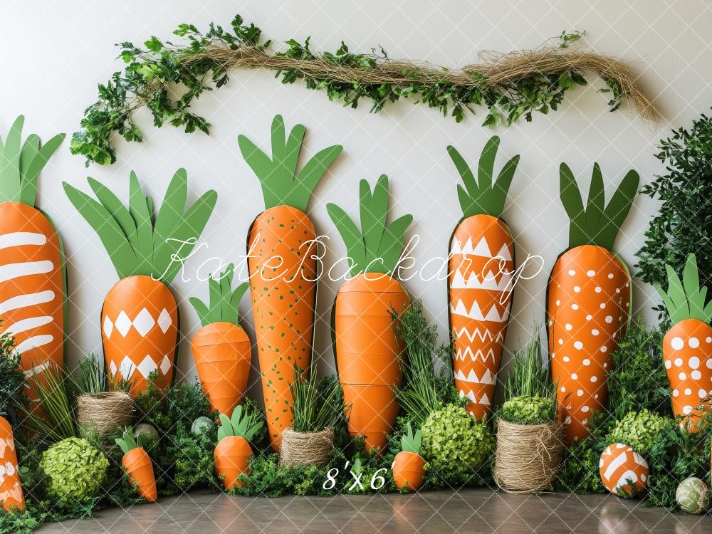 Kate Bright Carrot Garden Easter Backdrop Designed by Patty Roberts