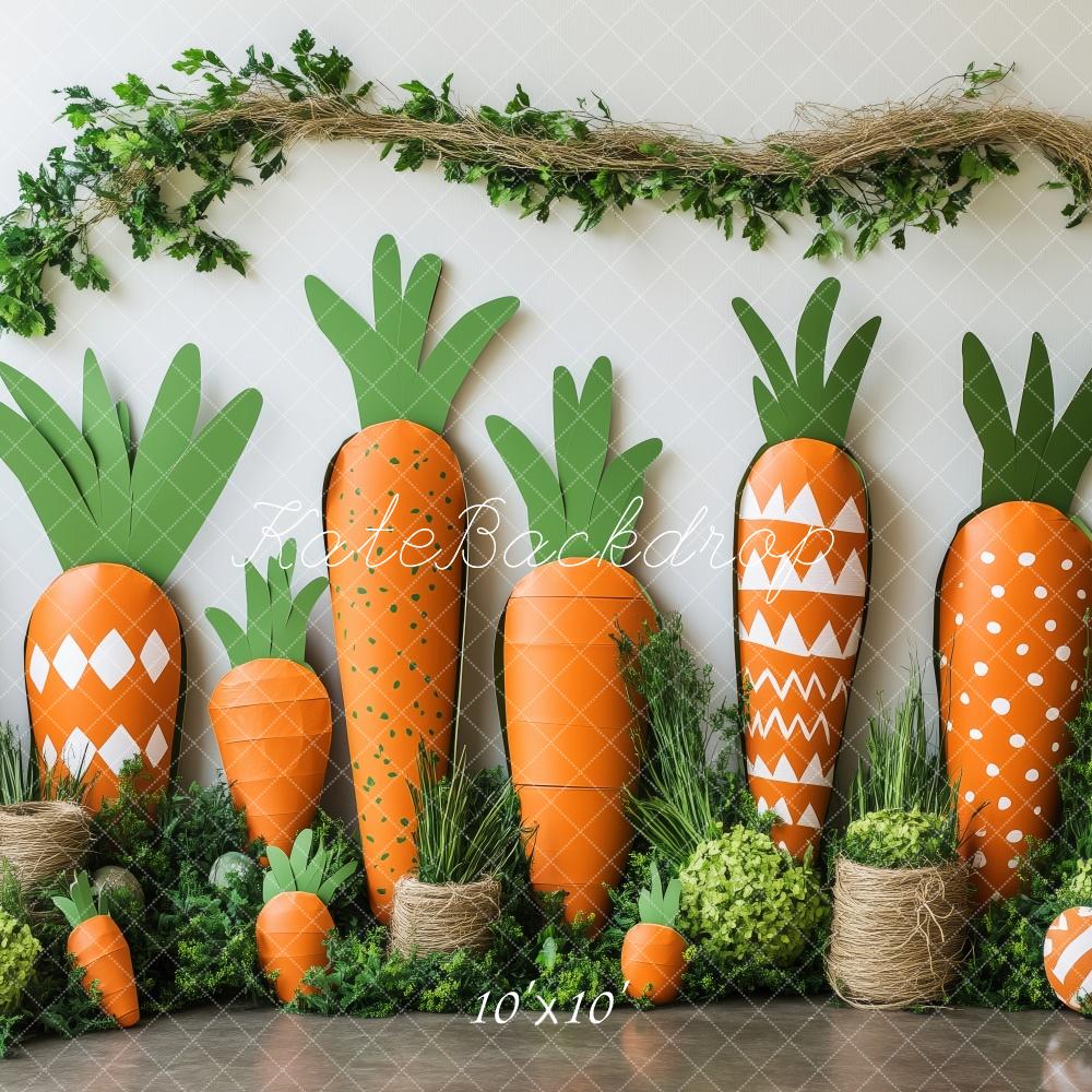 Kate Bright Carrot Garden Easter Backdrop Designed by Patty Roberts