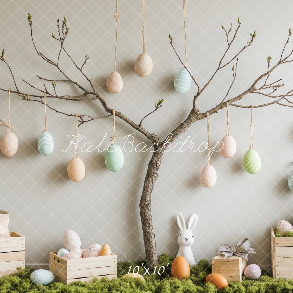 AUSALE Kate Minimalist Easter Tree and Eggs Backdrop Designed by Patty Roberts