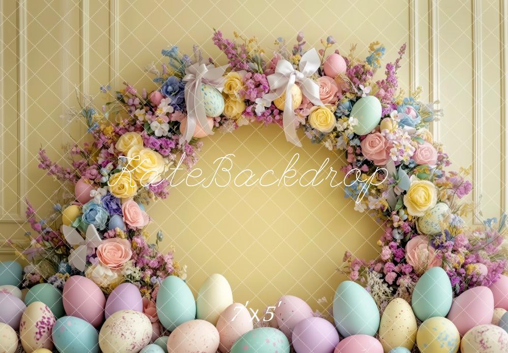 Kate Pastel Floral Easter Egg Backdrop Designed by Patty Roberts