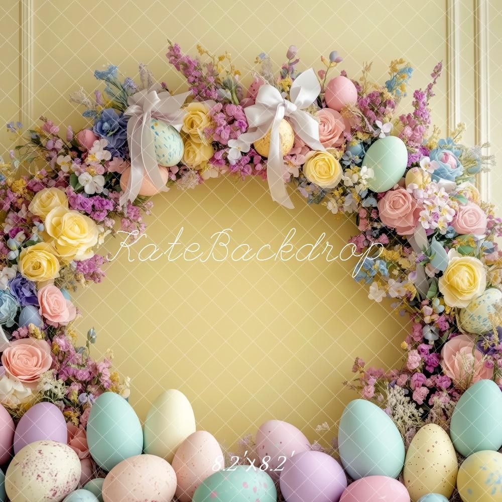 Kate Pastel Floral Easter Egg Backdrop Designed by Patty Roberts