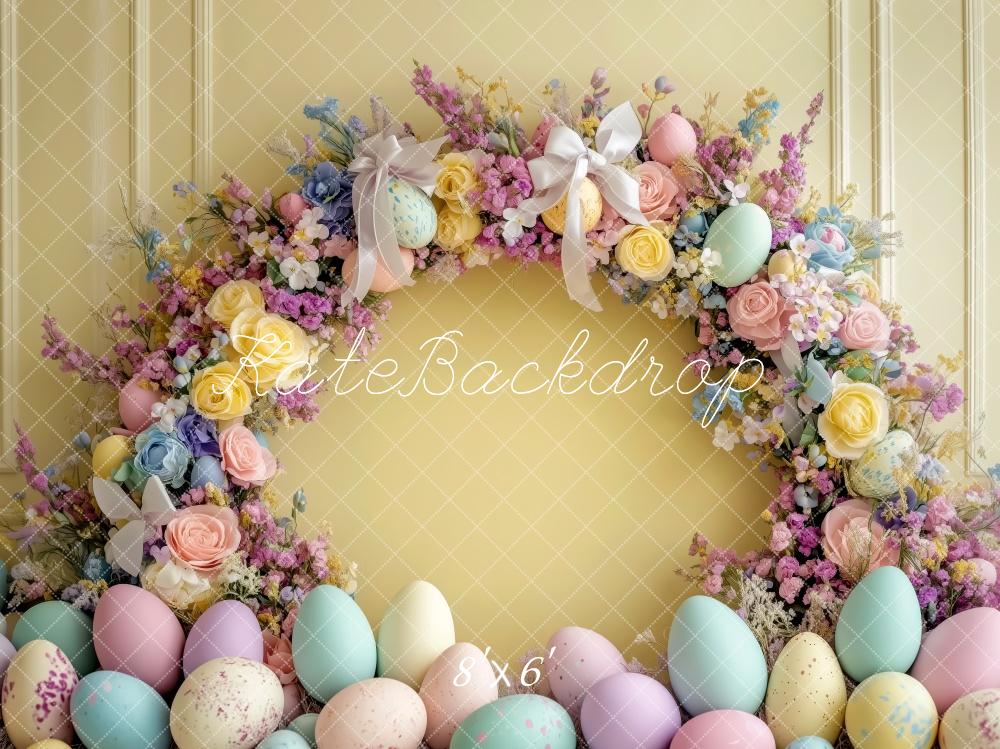 Kate Pastel Floral Easter Egg Backdrop Designed by Patty Roberts