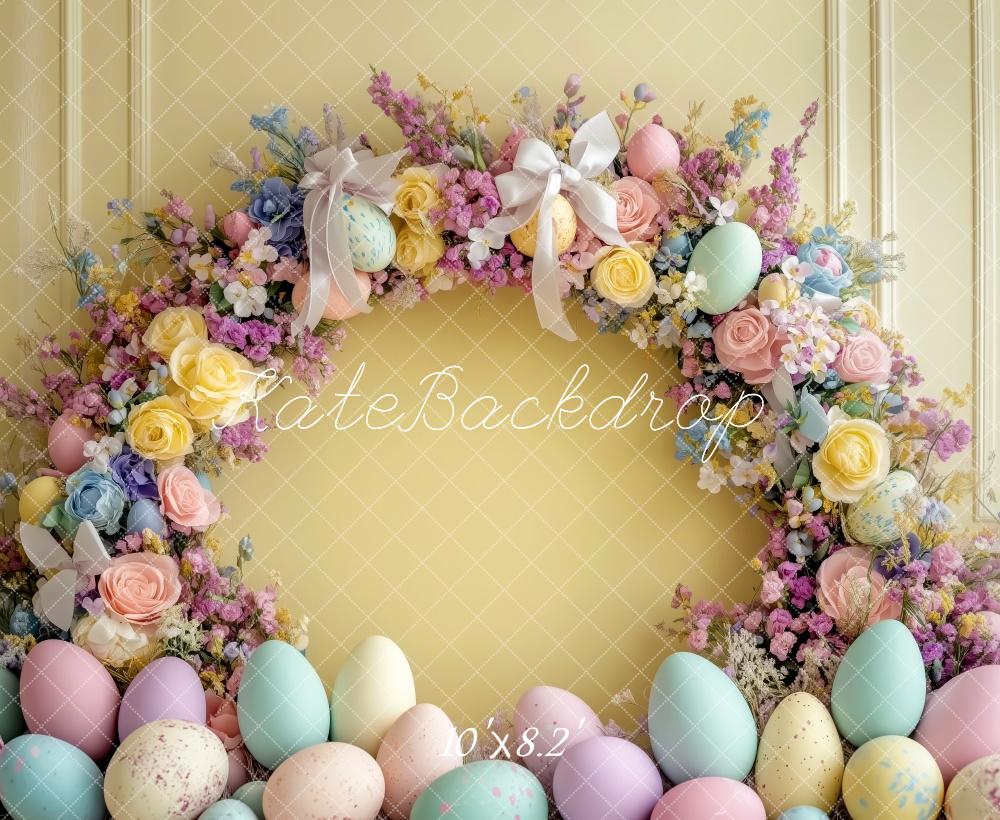 Kate Pastel Floral Easter Egg Backdrop Designed by Patty Roberts