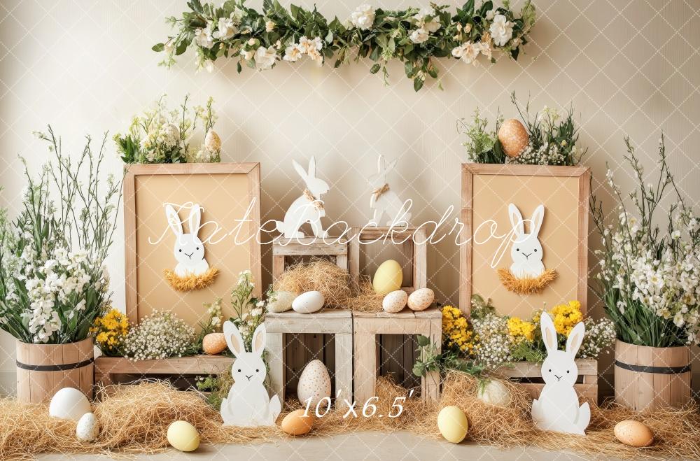 Kate Rustic Bunny Eggs Easter Backdrop Designed by Patty Roberts