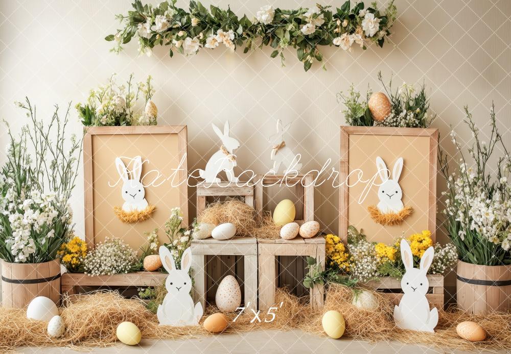 Kate Rustic Bunny Eggs Easter Backdrop Designed by Patty Roberts