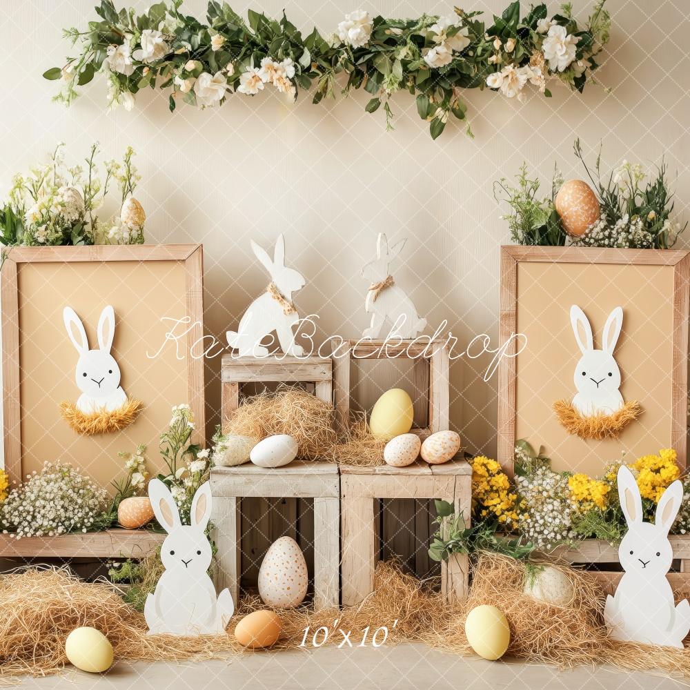 Kate Rustic Bunny Eggs Easter Backdrop Designed by Patty Roberts