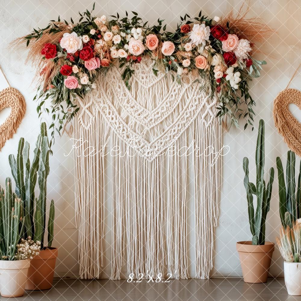 AUSALE Kate Rustic Mother's Day Macrame Backdrop Designed by Patty Roberts