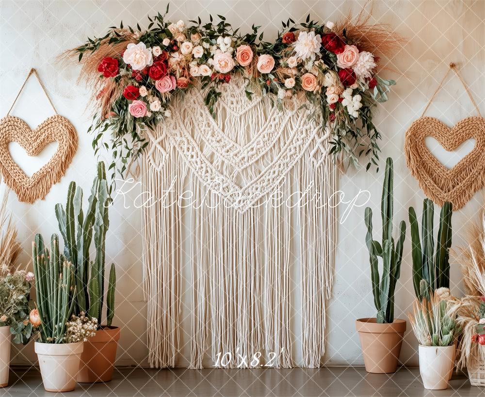 AUSALE Kate Rustic Mother's Day Macrame Backdrop Designed by Patty Roberts