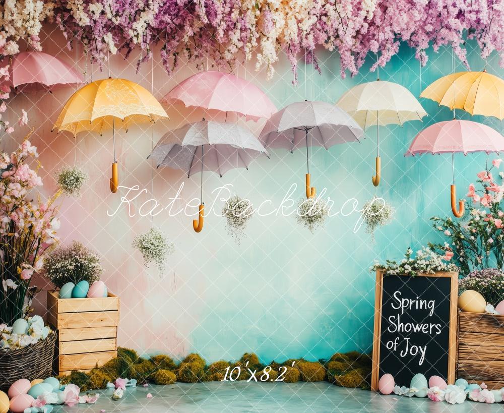 Kate Spring Umbrella Garden Backdrop Designed by Patty Roberts