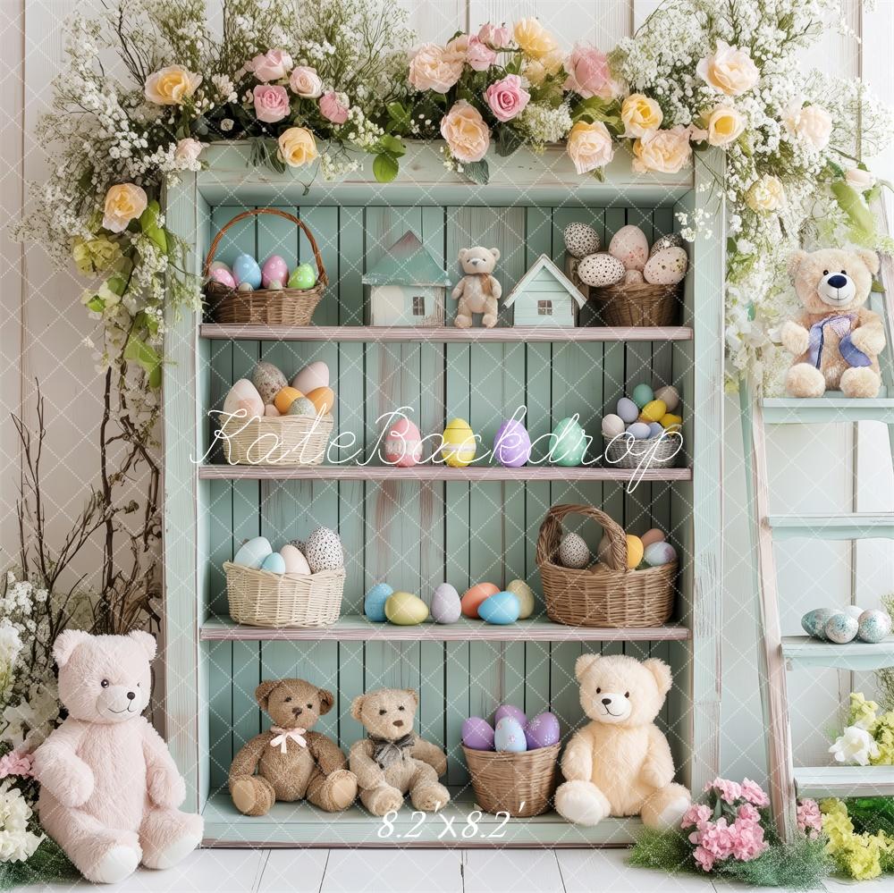 Kate Vintage Easter Bear Shelf Backdrop Designed by Patty Roberts