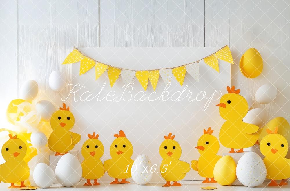 Kate Yellow Chicks Easter Backdrop Designed by Patty Roberts