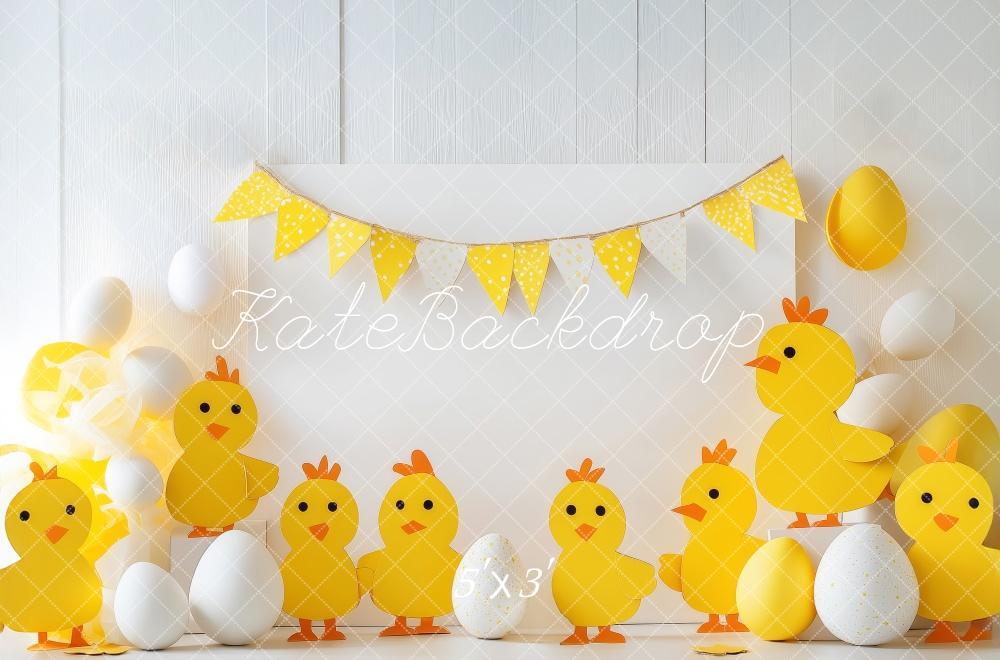 Kate Yellow Chicks Easter Backdrop Designed by Patty Roberts