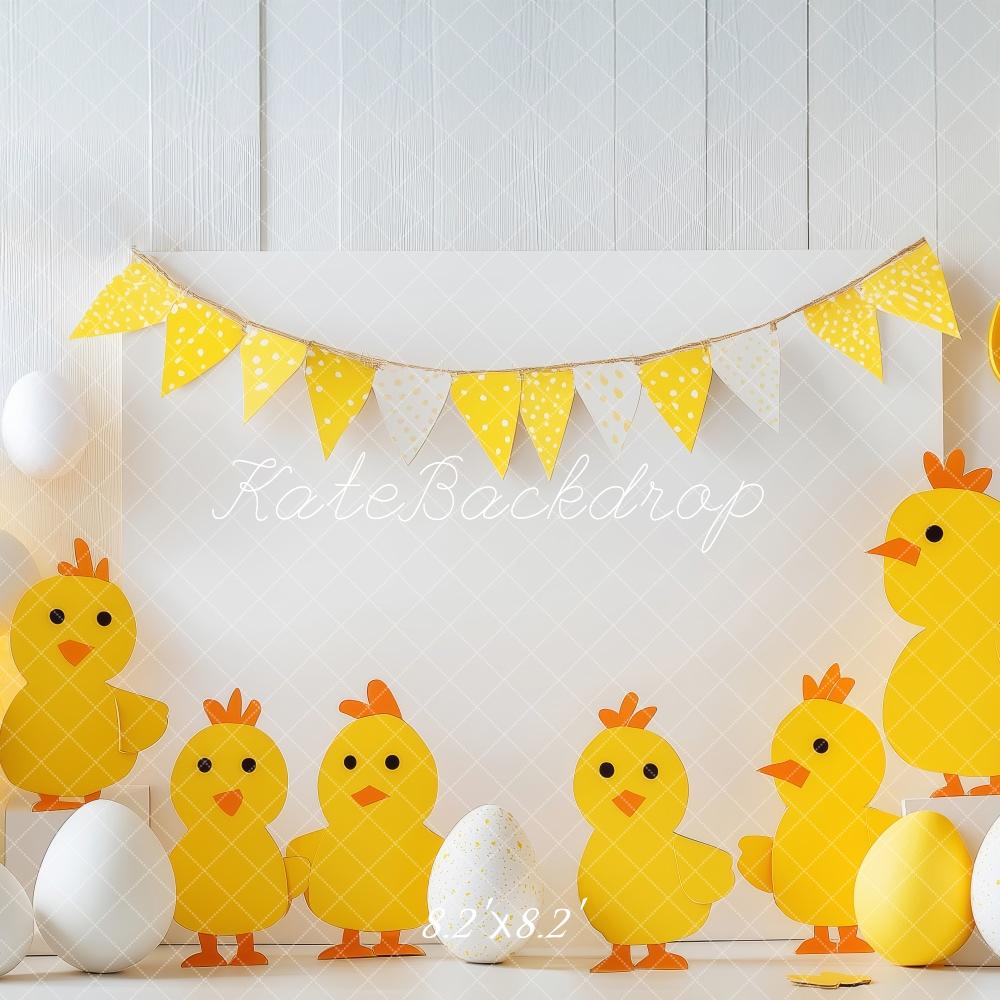 Kate Yellow Chicks Easter Backdrop Designed by Patty Roberts