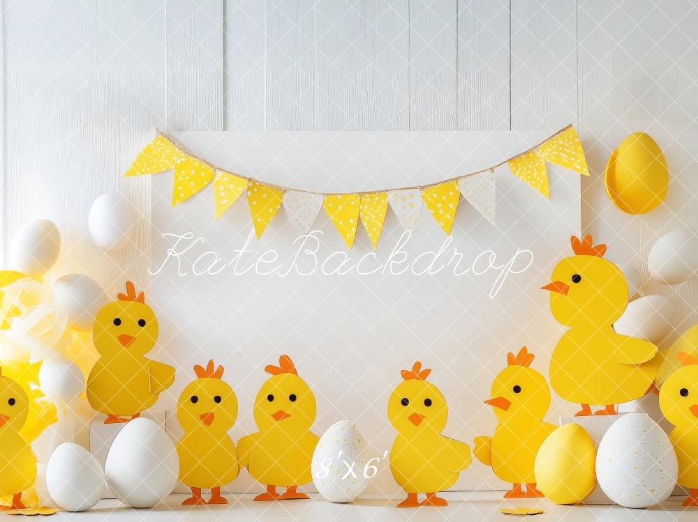 Kate Yellow Chicks Easter Backdrop Designed by Patty Roberts