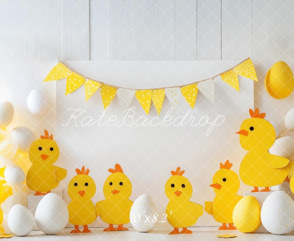 Kate Yellow Chicks Easter Backdrop Designed by Patty Roberts