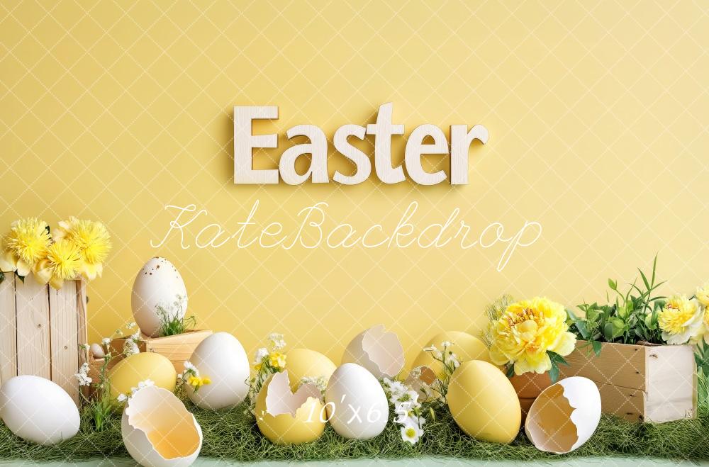 Kate Yellow Easter Egg Backdrop Designed by Patty Roberts