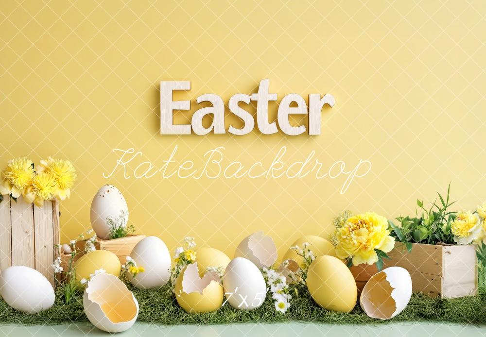 Kate Yellow Easter Egg Backdrop Designed by Patty Roberts