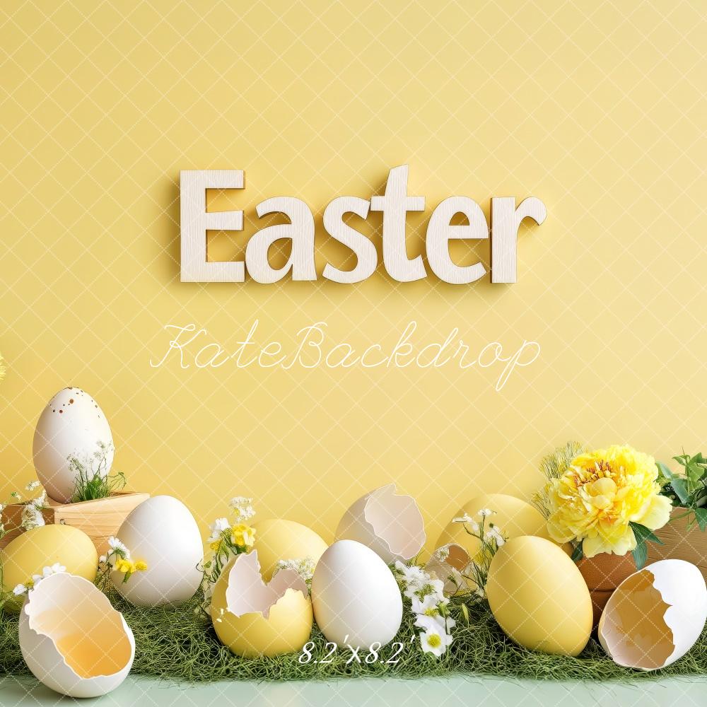 Kate Yellow Easter Egg Backdrop Designed by Patty Roberts