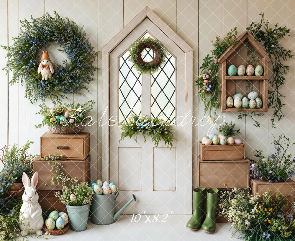 Kate Easter Bunny Spring Door Backdrop Designed by Emetselch