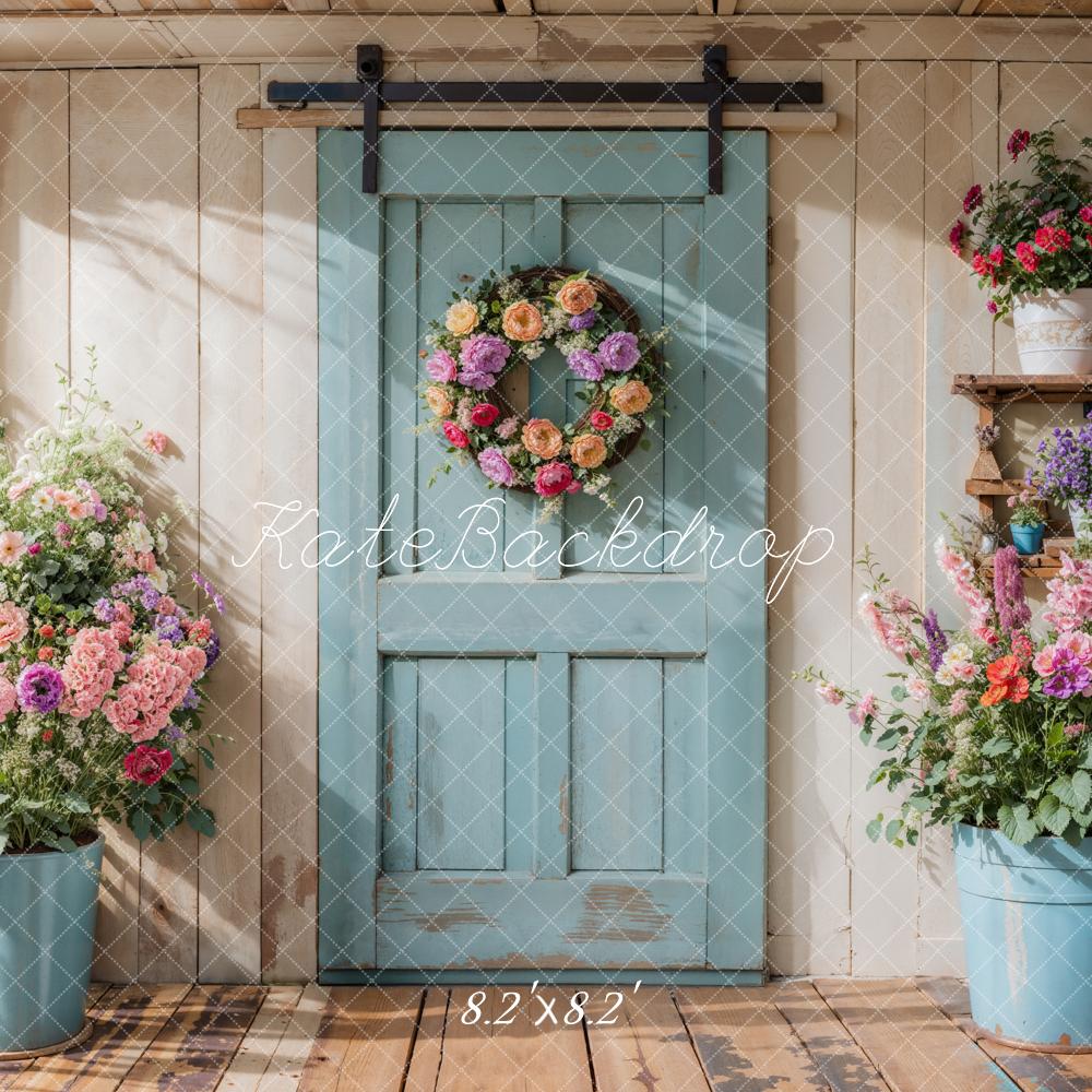 Kate Spring Floral Door Sunlight Backdrop Designed by Emetselch