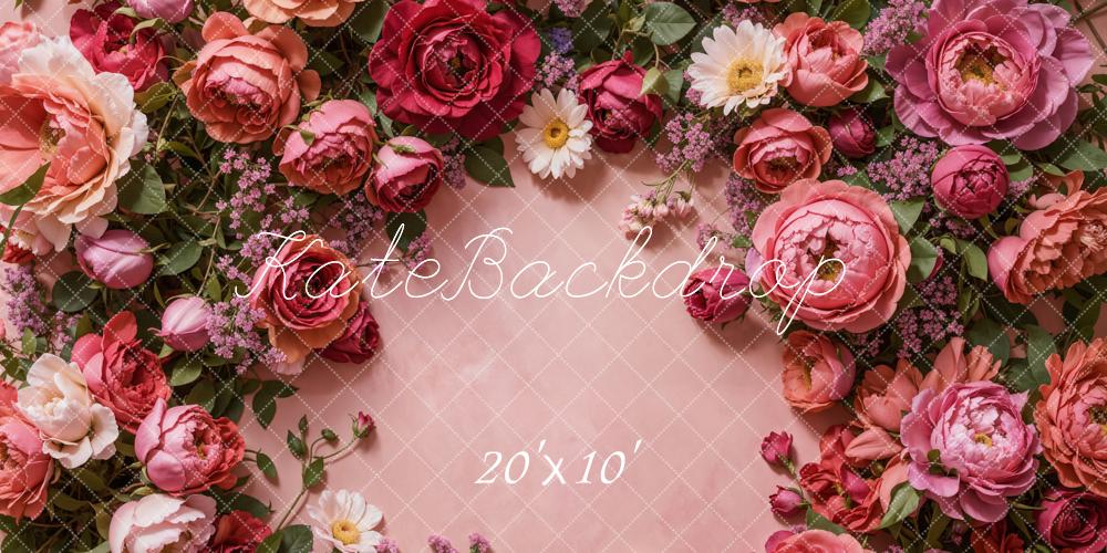 Kate Newborn Flower Arch Pink Floor Backdrop Designed by Emetselch