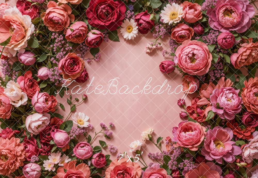 Kate Newborn Flower Arch Pink Floor Backdrop Designed by Emetselch