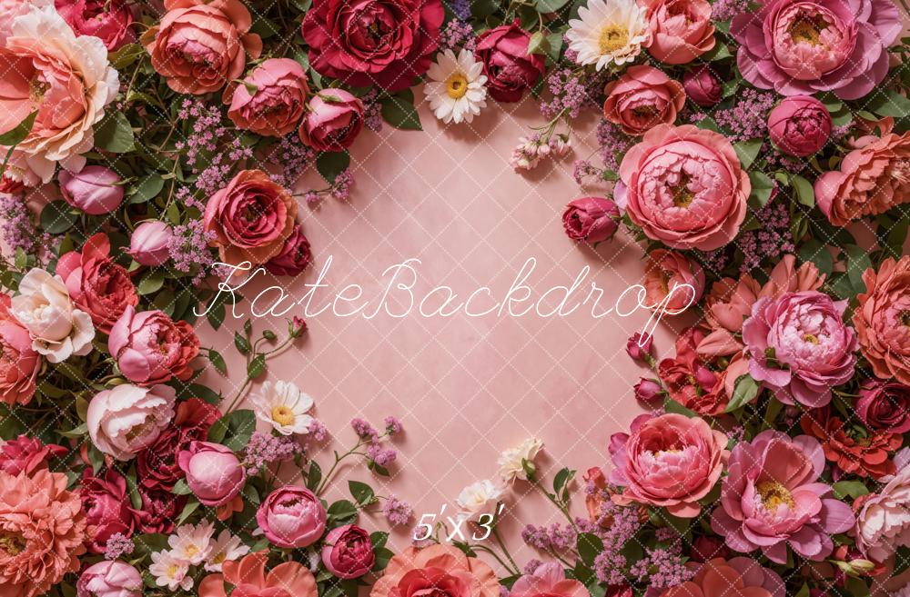 Kate Newborn Flower Arch Pink Floor Backdrop Designed by Emetselch