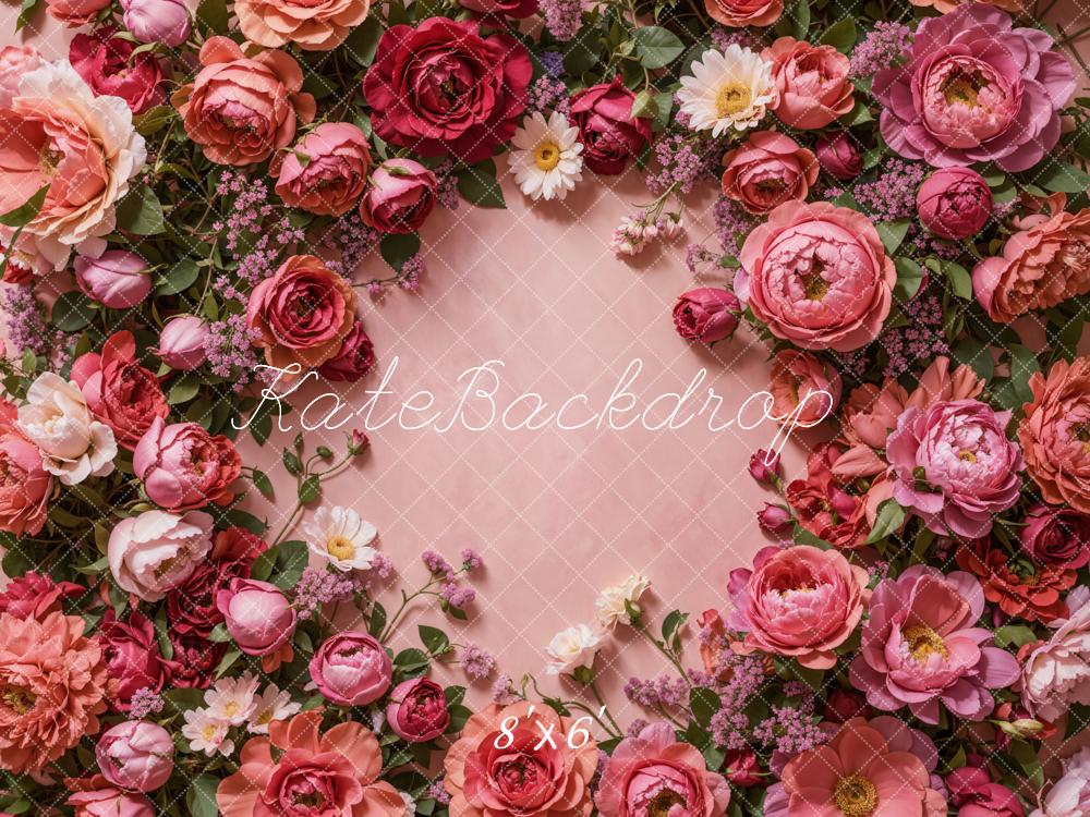 Kate Newborn Flower Arch Pink Floor Backdrop Designed by Emetselch