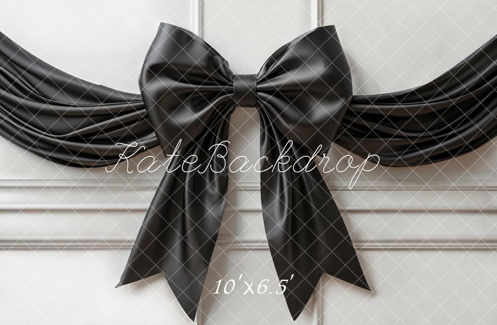 Kate Elegant Black Bow Ribbon Backdrop Designed by Emetselch