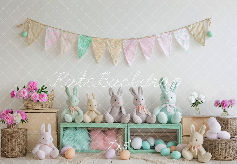 Kate Pastel Bunny Easter Backdrop Designed by Patty Roberts