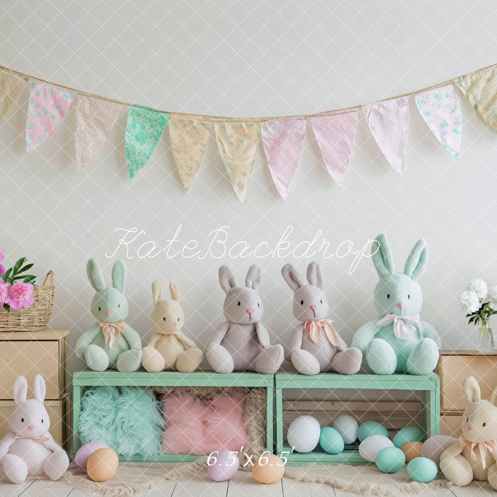 Kate Pastel Bunny Easter Backdrop Designed by Patty Roberts