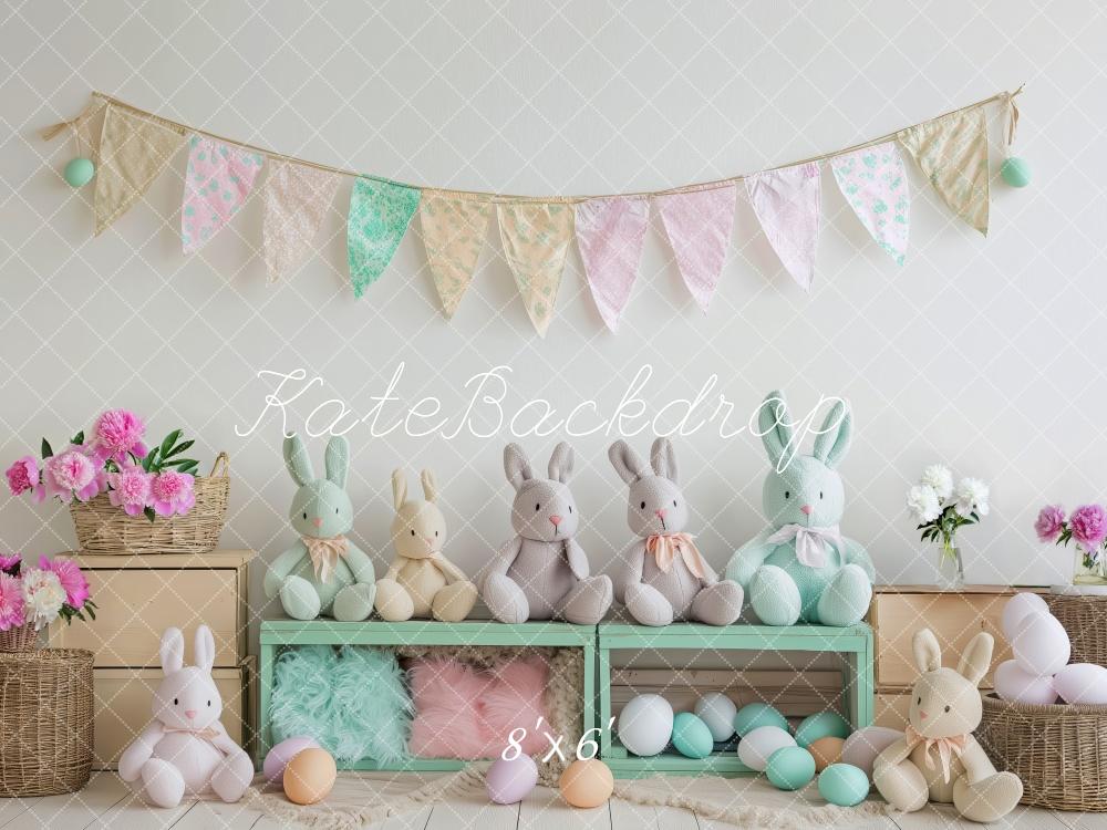 Kate Pastel Bunny Easter Backdrop Designed by Patty Roberts