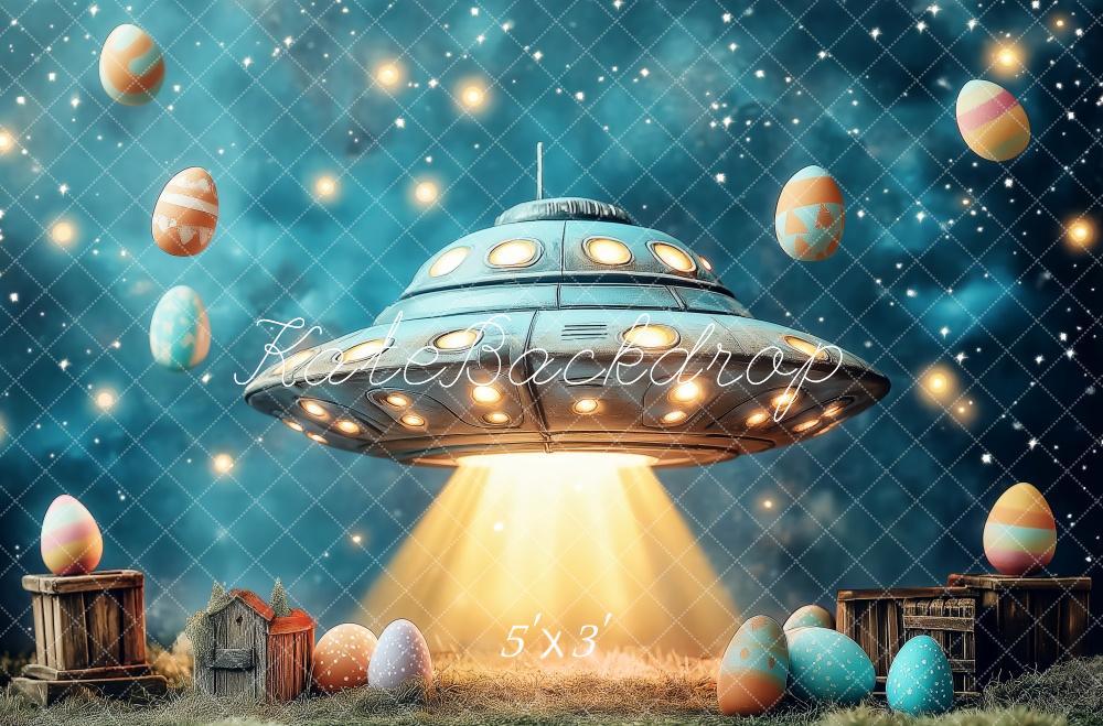 Kate Retro UFO Easter Backdrop Designed by Patty Roberts