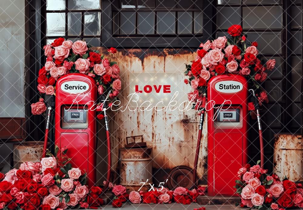 Kate Valentine’s Day Gas Station Backdrop Designed by Patty Roberts