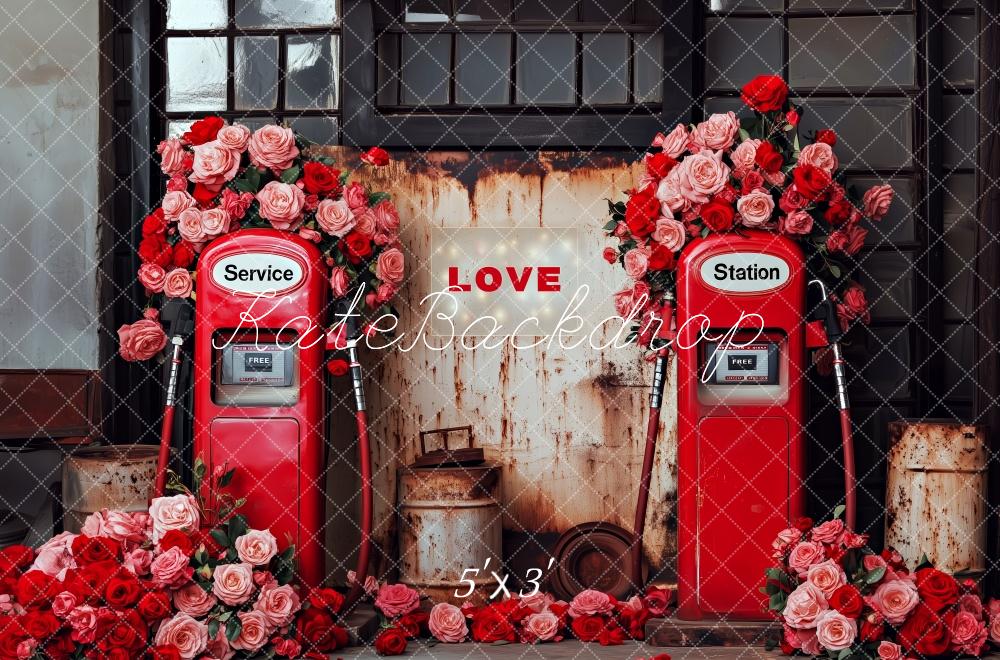 Kate Valentine’s Day Gas Station Backdrop Designed by Patty Roberts