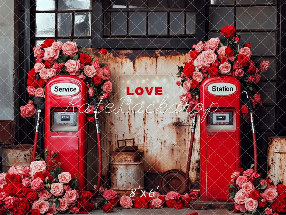 Kate Valentine’s Day Gas Station Backdrop Designed by Patty Roberts