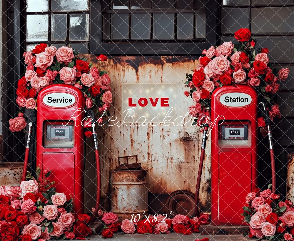 Kate Valentine’s Day Gas Station Backdrop Designed by Patty Roberts