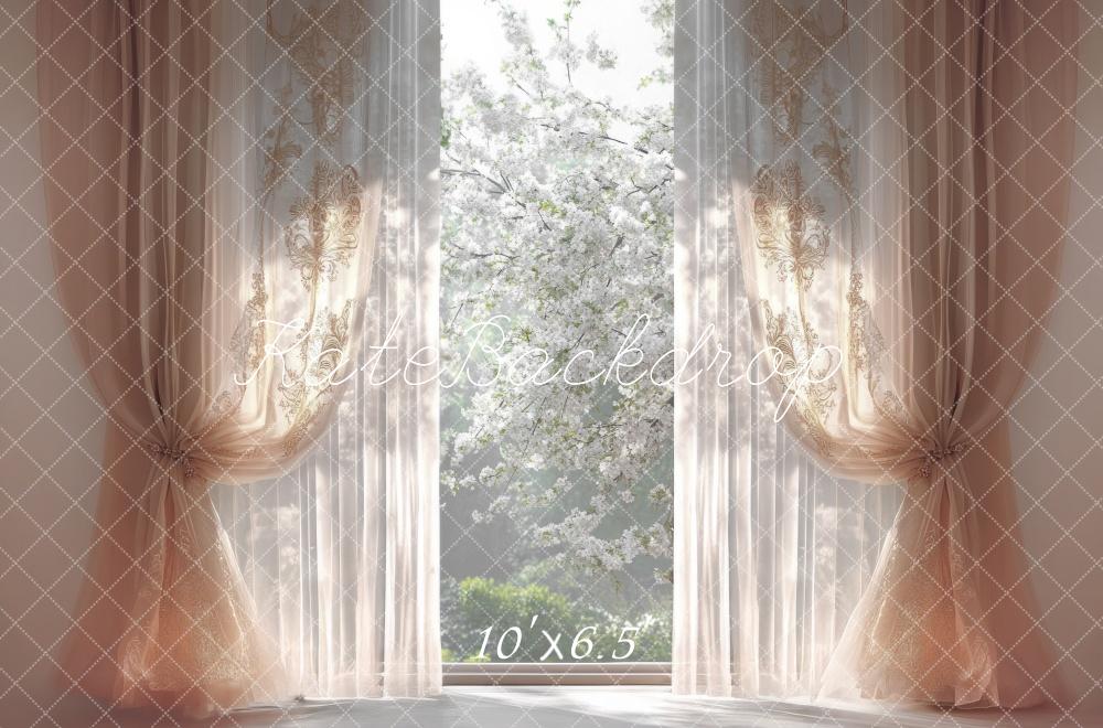 Kate Spring Elegant Window Curtain Backdrop Designed by Mini MakeBelieve